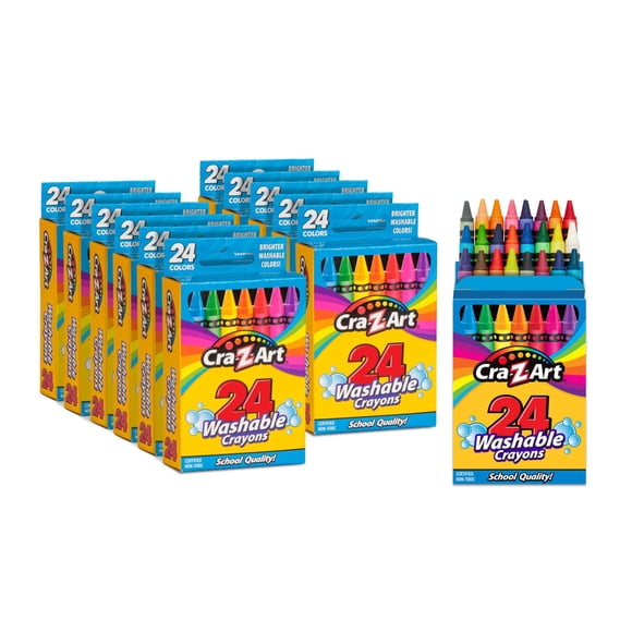 Crayones Cra-Z-Art de 24 unidades lavables – Pack de 12