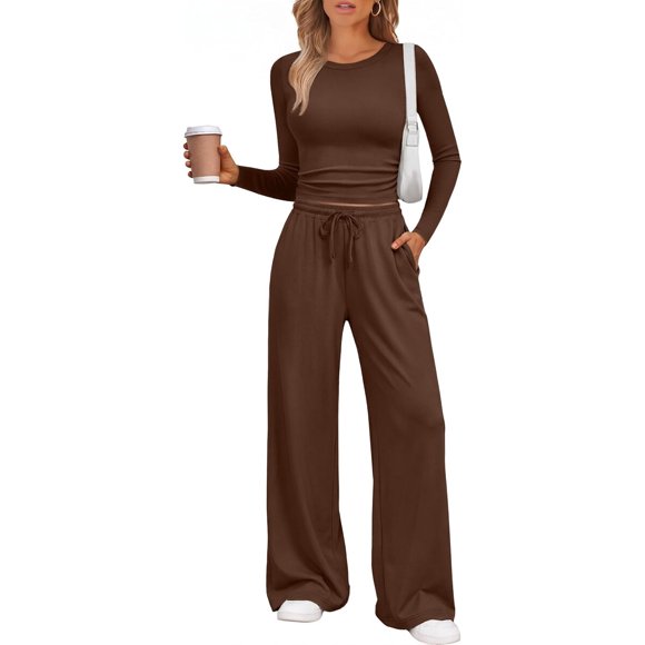 LILLUSORY Conjunto de descanso de 2 piezas para mujer, moda otoño 2026