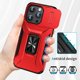thumbnail image 2 of Funda Armada para iPhone 15 Pro con Tapa Deslizante y Soporte Magnético Giratorio Rojo, 2 of 5