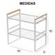 thumbnail image 5 of Repisa Organizador Cocina Acero Madera 2 Niveles 54cm Ancho Blanco, 5 of 5