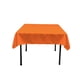 thumbnail image 1 of Mantel LA Linen, popelina de poliéster, cuadrado, 132 x 132 cm, naranja, 1 of 2