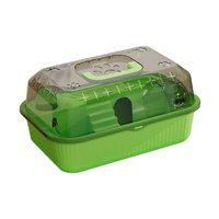 Magideal - Viaje Hámster Transparente Hámster Hámster Carry Caza Ventilación Ventilación Portable Hámster Jaula Para Conejillos De Indias Ratas Animales Pequeños Verde