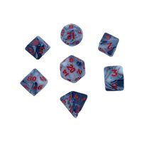 Bothyi - Juego De Dados De Poliedro Portátil De 7 Piezas Juego De Dados Multicolores Para Juego De Mesa Gris