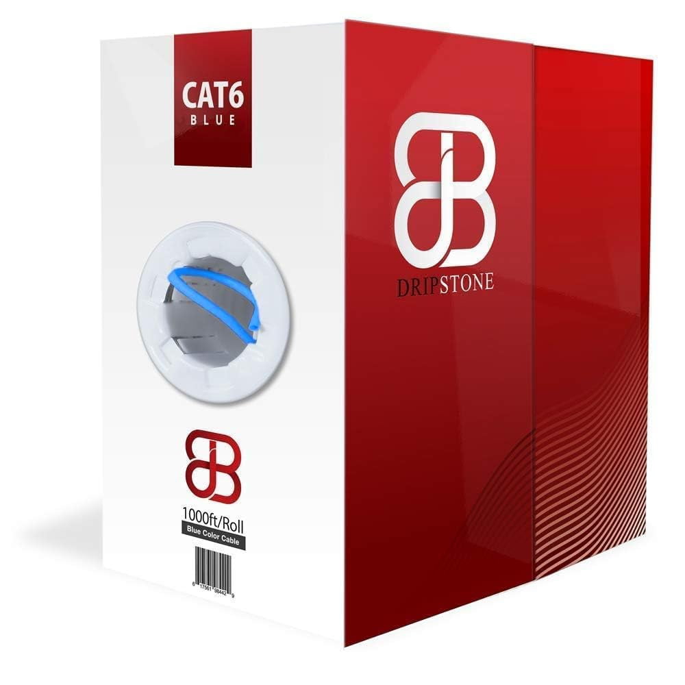 Cable Ethernet Dripstone Cat6, 1000 Pies, Red Lan A Granel, Azul