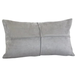 Wyj Hogar - Pack De 02 Fundas De Cojín De Semicuero Sintético 30X50 Cm Plomo