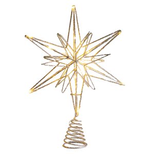 Magideal - Adorno De De Navidad Con Pentagrama Iluminado En La Parte Superior Del De Navidad Para Vacaciones, Decoración De Adornos Navideños Para Champán