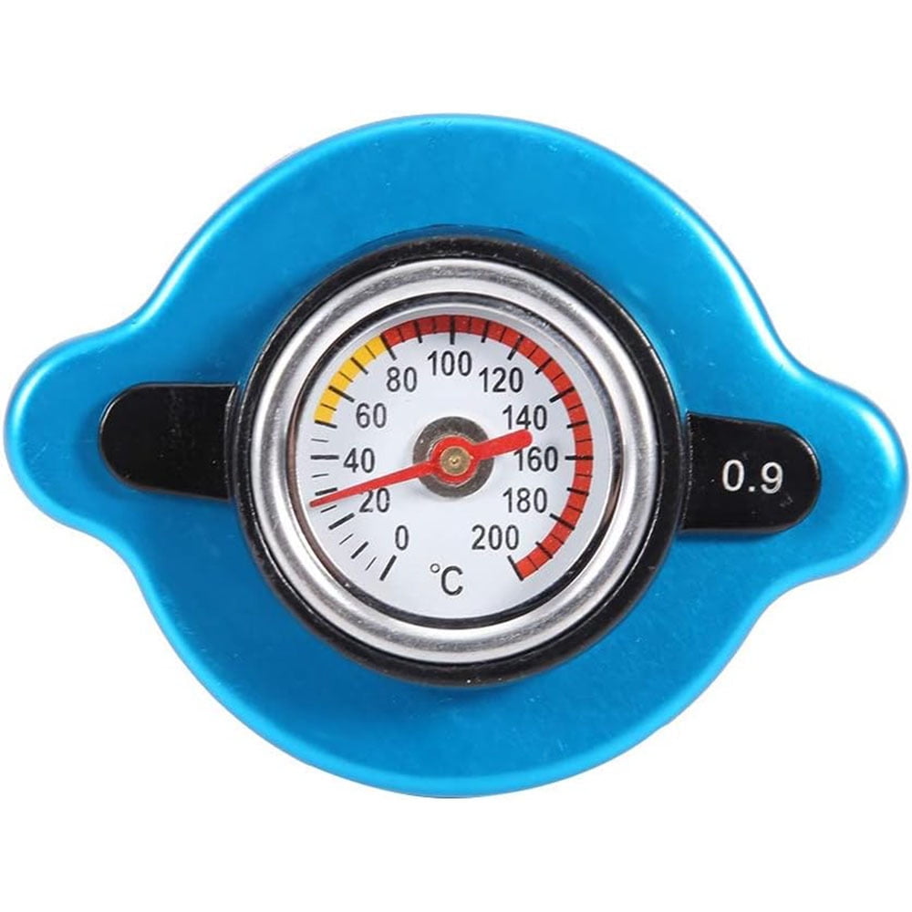 Xusx111 - Tapa Del Radiador Termostático, Tapa Del Tanque De Agua De La Tapa Del Radiador Termostático Universal Impermeable W / Medidor De Temperatura (cabeza Grande 0.9bar)