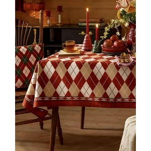 Teng Fei - Juego Mantel Más 6 Fundas De Sillas Navideño 140X220