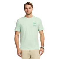 Camiseta Izod Saltwater Graphic De Manga Corta Para Hombre Con Diseño De Pájaros, Color Verde Huevo