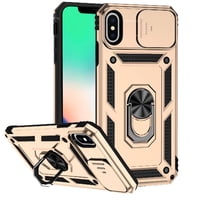Estuche Gangxun Para Iphone X/Xs, Soporte Giratorio 360°, Estilo Mecánico Y Magnético