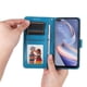 thumbnail image 2 of Funda tipo cartera FOXDOCK para OPPO A92s , diseño girasol en relieve, cuero PU, cierre magnético, soporte y tarjetero, 2 of 5