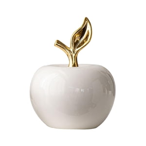 Magideal - Estatua De Manzana De Cerámica, Figurita De Manzana, Colección De Regalos, Escultura De Fruta De Mesa, Adorno Para Comedor, Hogar, Estantería, Decorac Grande