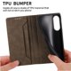 thumbnail image 2 of Funda tipo cartera con bloqueo RFID para Samsung Galaxy S25 Edge Con tapa abatible, portatarjetas, cierre magnético, TPU y soporte Marrón, 2 of 6