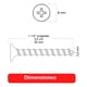 thumbnail image 5 of 5 Caja Tornillo Volcanit Wisefix P/fina Zincado 6x1 1/4 500u, 5 of 7