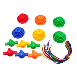 Bothyi - Bloques De Construcción Apilables De Botones Altos Bloques De Construcción De Cuerdas Bloques De Construcción Para Bebés