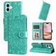thumbnail image 1 of Funda tipo cartera FOXDOCK para iPhone 16 Plus , diseño girasol en relieve, cuero PU, cierre magnético, soporte y tarjetero, 1 of 5