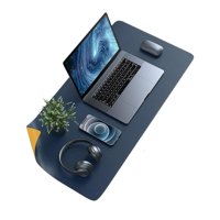 Crusec - Alfombrilla Mousepad Cuero Doble Cara 80 X 40 Cm Impermeable - Azul Marino