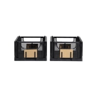 Set 2 Cajas De Almacenamiento Plegable 25 X 17 X10 Cm Day Negro