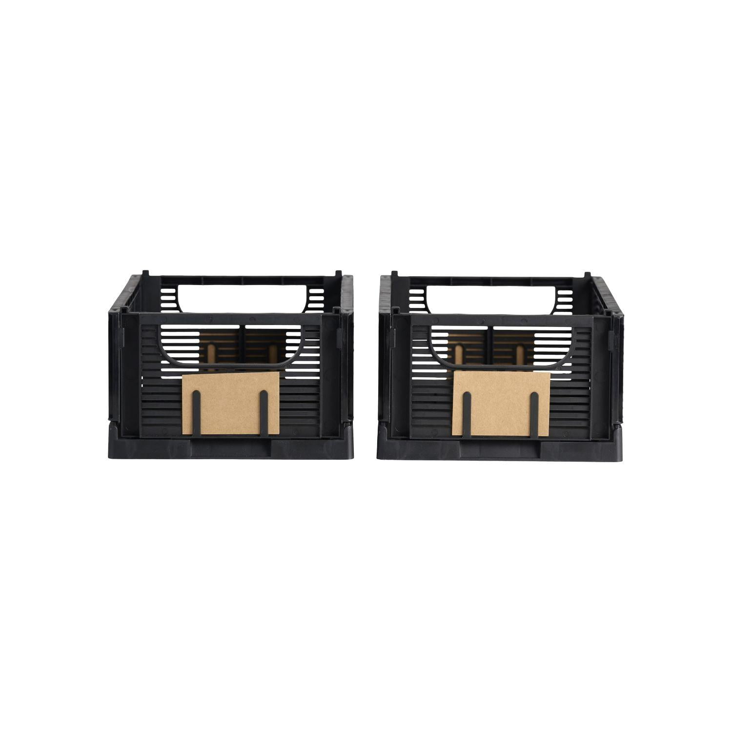 Set 2 Cajas De Almacenamiento Plegable 25 X 17 X10 Cm Day Negro