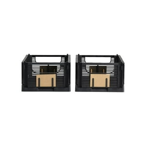 Set 2 Cajas De Almacenamiento Plegable 25 X 17 X10 Cm Day Negro