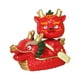 thumbnail image 1 of Figura De Dragón De Año Nuevo Chino, Adornos De Cabeza Agitadora De Coche Para Estante De Oficina, Rojo, 1 of 3