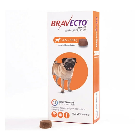Bravecto Perro 4.5-10 Kg X 1 Comprimido