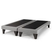 Kerabaalshop - Base De Cama 2,0 Plazas Lino Gris Claro 150X190