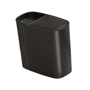 Bothyi - Papelera De Baño Pequeña, Compacta Y Delgada, Para Lavandería Doméstica, Color Negro