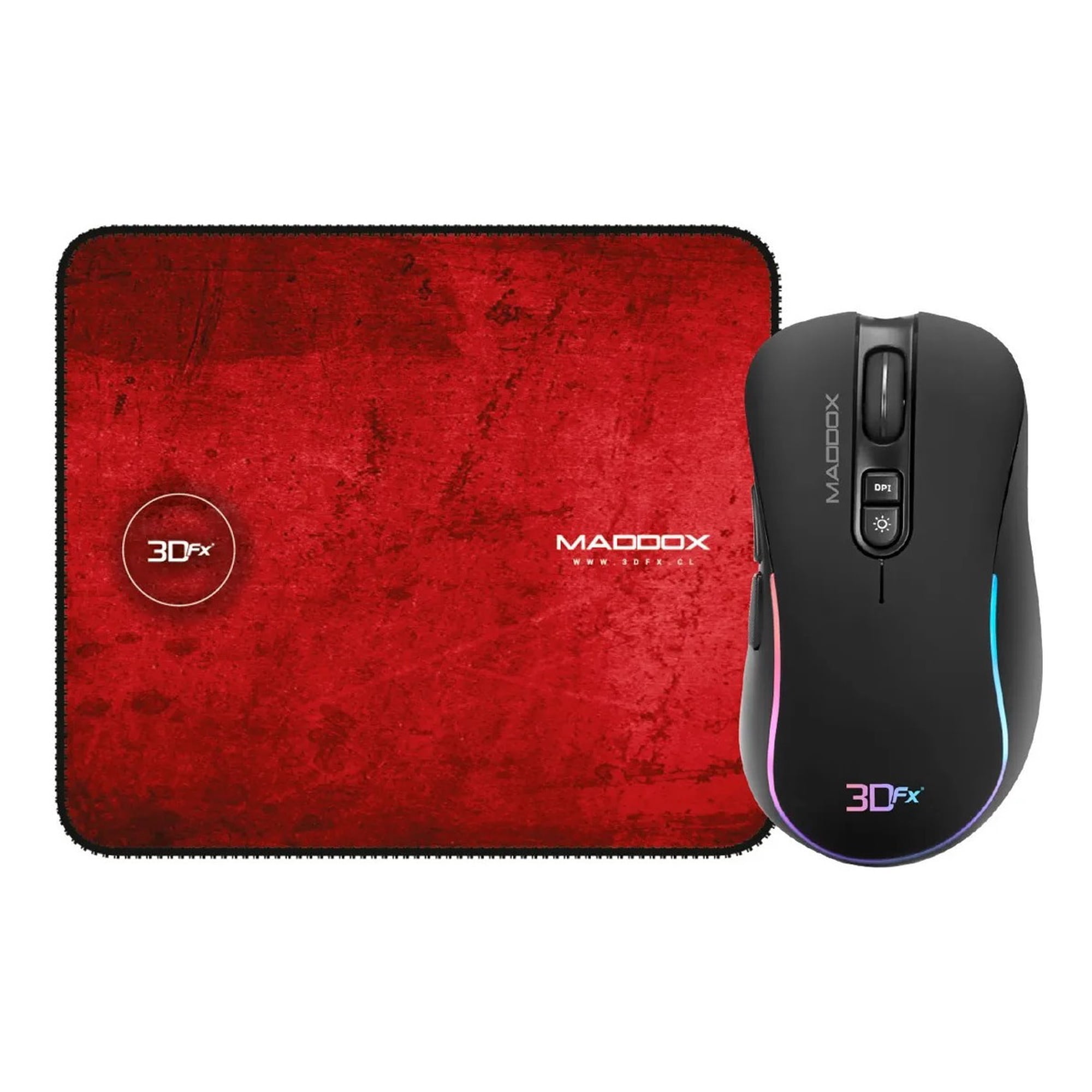 Kit Gamer Mouse + Mouse Pad 3dfx Maddox 3600 Dpi / 9091