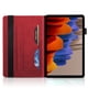 thumbnail image 3 of Funda con relieve del Árbol de la Vida para tablet Samsung Galaxy Tab S7/8/9 con soporte, ranuras para tarjetas y soporte para lápiz óptico. Rojo, 3 of 6