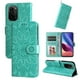 thumbnail image 1 of Funda tipo cartera FOXDOCK para Xiaomi Poco F3 Pro , diseño girasol en relieve, cuero PU, cierre magnético, soporte y tarjetero, 1 of 5