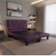 thumbnail image 4 of Cama Dos Plazas Con Respaldo y bases divididas de 150 X 190cm Tapizada en Lino Morado Oscuro, 4 of 5