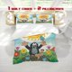 thumbnail image 1 of 3pcs 'S Story Digging in The Sun Printed Three Piece Bedding Set Soft Quilt Cover And Two Pillowcases, 1 of 5