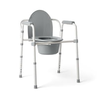 Cómoda Medline 3 En 1 De Acero Con Asiento Estándar Gris
