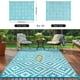 thumbnail image 3 of Alfombra Kalafun 244 × 305 cm Azul y Blanca para Exterior de Plástico, 3 of 7