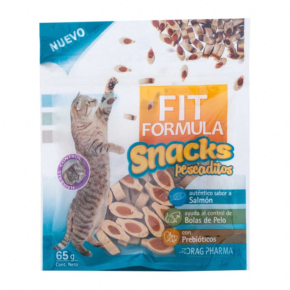 Fit - Snack Gato Adulto Pescaditos Sabor Salmón Bolsa