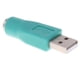 thumbnail image 1 of Reemplazo USB Macho A PS/2 Hembra Convertidor Cambiador Adaptador Verde Azulado, 1 of 5