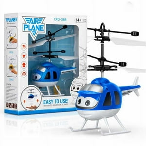 Tenxind - Helicoptero Con Sensor Recargable Volador Azul