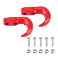 Magideal - 2 Uds 1/24 Gancho De Remolque Rc Actualización Grillete De Remolque Gancho De Para Axial Scx24 90081 Camiones Oruga Diy Piezas Modificadas Rojo