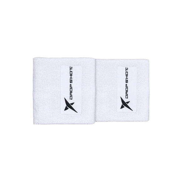 MUÑEQUERA PADEL DROP SHOT LARGA BLANCA PAR