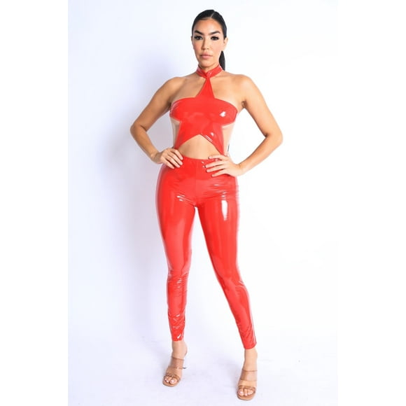 Mono de Malla Transparente con Punta de Estrella Rojo S