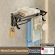 thumbnail image 1 of 1pc Towel Storage Shelf, Shower Towel Rack For Bathroom, Wall Mounted Towel Holder, Bath Towel Clothes Hanger, Bathroom Accessories, 1 of 4
