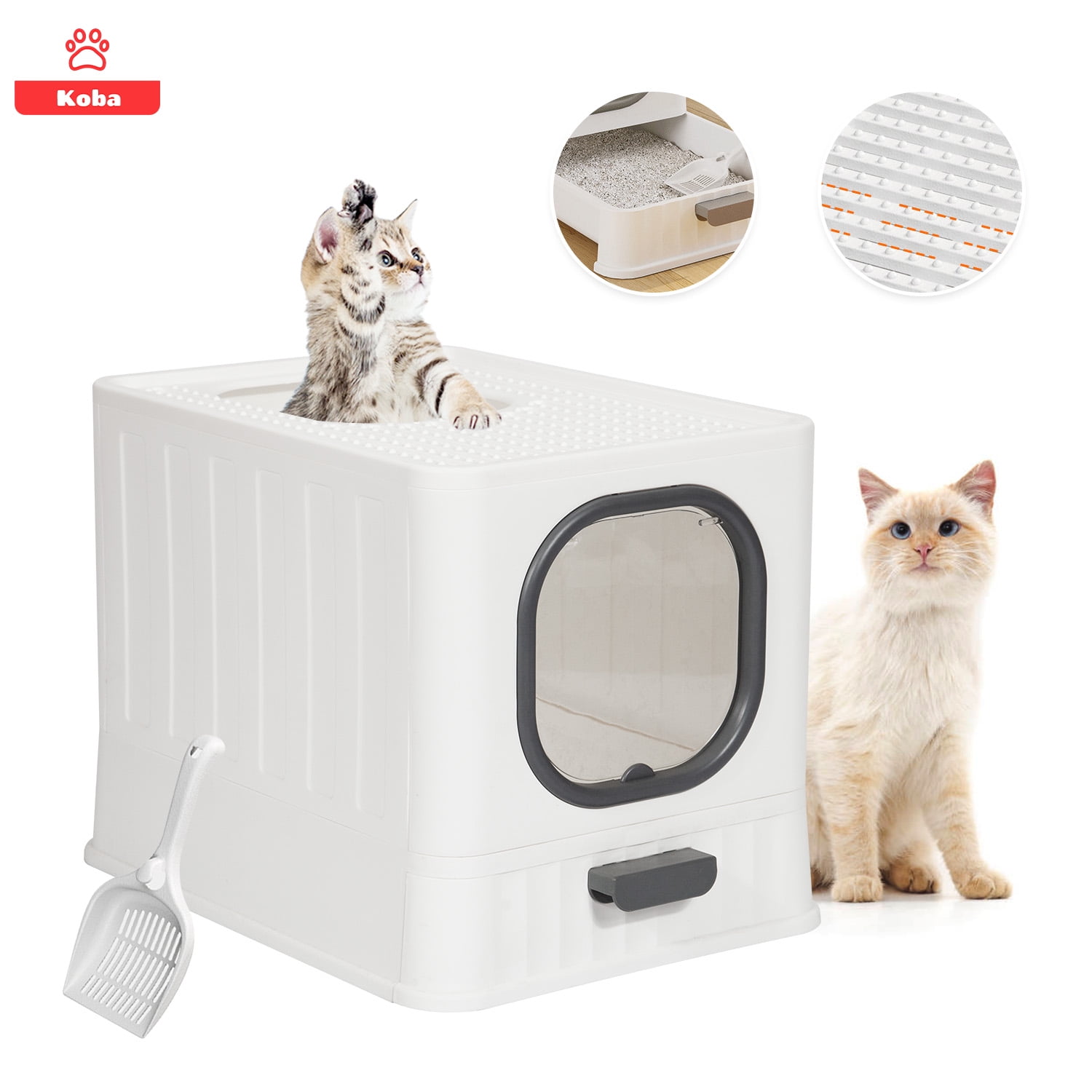 Arenero Gato Cerrado Grande Michis Baño Sanitario Con Pala