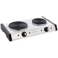 Encimera Con Doble Quemador Cuisinart Silver, 1800 W, 5,75 X 22,50 X 15,25 Pulgadas
