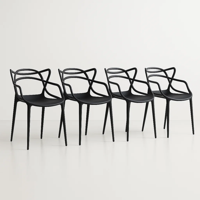 Klik Muebles - Pack De 4 Sillas De Terraza O Comedor Master - Negras