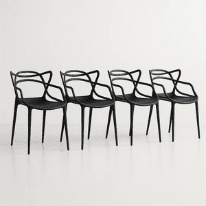 Klik Muebles - Pack De 4 Sillas De Terraza O Comedor Master - Negras