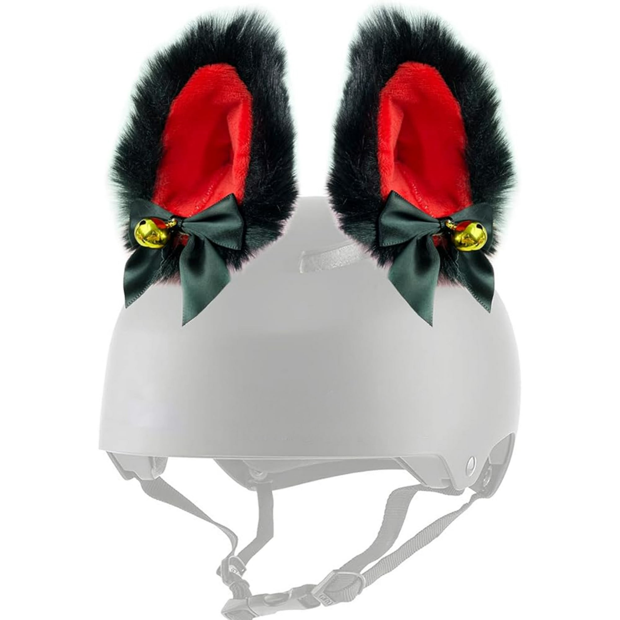 Veat00l - Decoración De Cascos Con Campanas Para Orejas De Gato, Orejas De Peluche, Accesorios De Pegatinas Para Cascos De Bicicleta, Motocicletas, Decoración De Cascos, Sin Casco