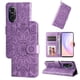 thumbnail image 3 of Funda tipo cartera FOXDOCK para Honor 50 SE , diseño girasol en relieve, cuero PU, cierre magnético, soporte y tarjetero, 3 of 5