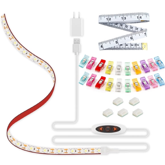 Tira De Luz Para Máquina De Coser De 30 Cm Led Adhesiva Blanco Frío