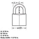 thumbnail image 5 of Candado con llave Padlock Master Lock 131Q, negro, para exteriores, paquete de 4, 5 of 5
